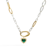 Heart Charm With Malachite