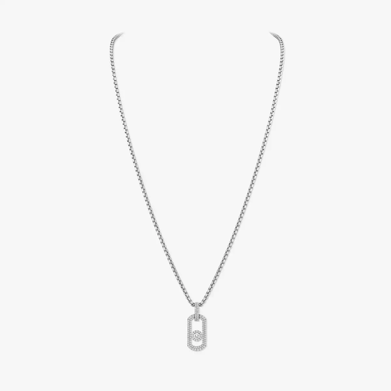 Collier pendentif pavé So Move Collier Diamant Natural Titanium
