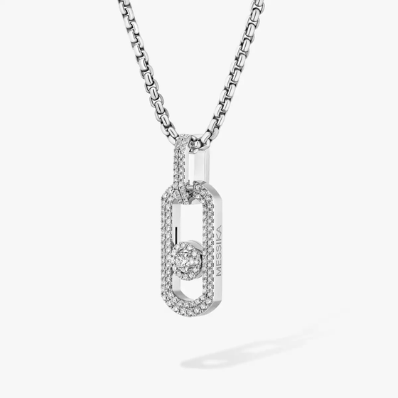 Collier pendentif pavé So Move Collier Diamant Natural Titanium