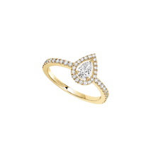 Yellow Gold Diamond Ring Joy Pear Cut Diamond 0.25ct