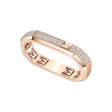  Moderniste pavé two-finger ring Pink Gold Diamond Ring