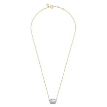  Necklace, Grey Moonstone, Yellow Gold