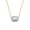 Collier, Pierre De Lune Grise, Or Jaune
