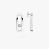 Move Uno earrings Move Uno diamond earrings in white gold