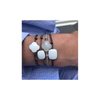 Bracelet, White Agate, Taupe Cord