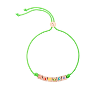  Gold Plated Silver Cube & Cord Bracelet