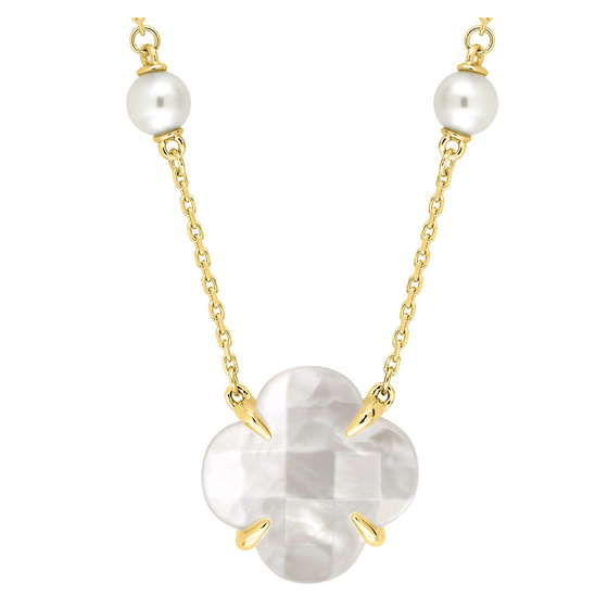 Necklace, Mother Of Pearl, Yellow Gold