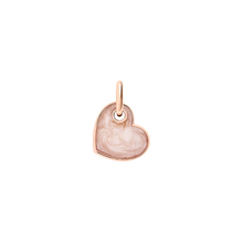  Pendentif Cœur Or Rose & Émail