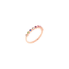 Rose Gold & Coloured Stone Bollicine Ring