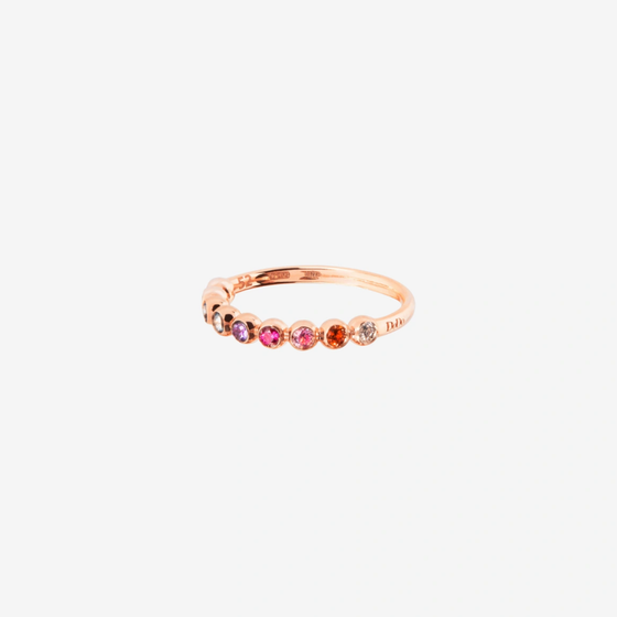 Rose Gold & Coloured Stone Bollicine Ring