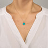 Collier EVER disque turquoise