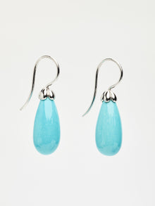  White gold earrings and turquoise