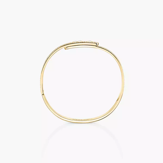 Move Noa Pavé Bangle Yellow Gold Diamond Bracelet