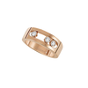 Pink Gold Diamond Ring Move Joaillerie SM