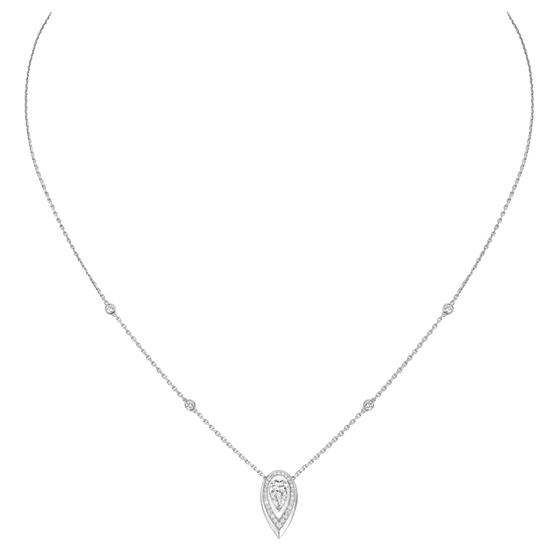 Collier Fiery 0,25ct Collier Diamant Or Blanc