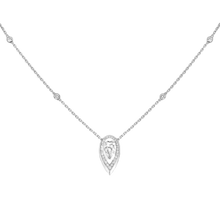  Collier Diamant Or Blanc Fiery 0,25ct