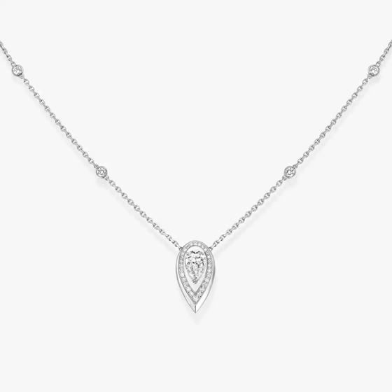 Collier Fiery 0,25ct Collier Diamant Or Blanc