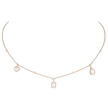  Pink Gold Diamond Necklace My Twin Trio 3 x 0.15 ct
