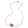 Pyrite Cushion Yellow Gold Necklace