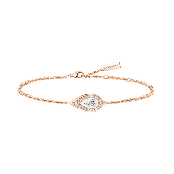 Bracelet Fiery 0,10ct Bracelet Diamant Or Rose