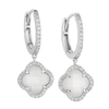 Earrings, Mother Of Pearl, Diamonds, White Gold