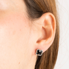 Studs, Onyx, Diamonds, Rose Gold