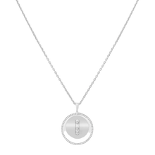  White Gold Diamond Necklace Lucky Move MM