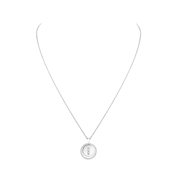 Lucky Move MM White Gold Diamond Necklace