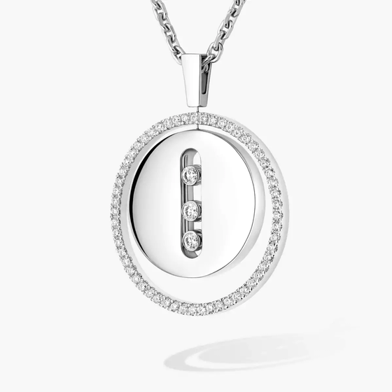 Lucky Move MM White Gold Diamond Necklace