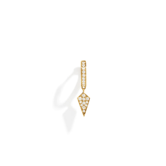 Small Hoop Stairway Diamonds & Yellow Gold