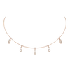Collier choker pampille pavé Move Uno Collier Diamant Or Rose