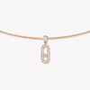 Collier choker pampille pavé Move Uno Collier Diamant Or Rose