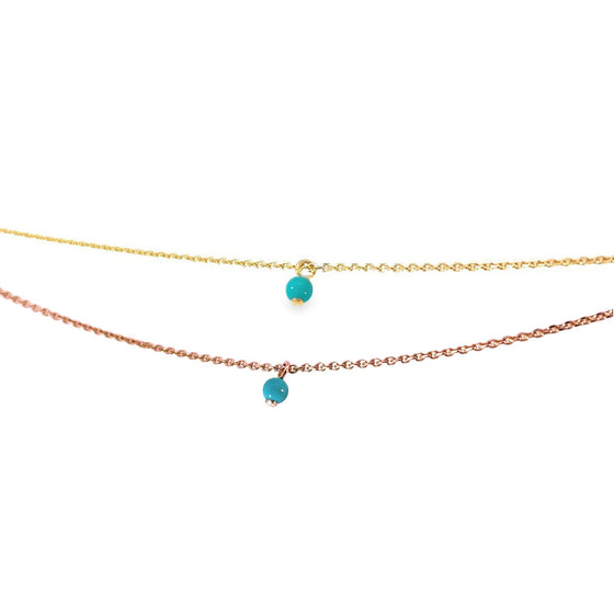 Suspended Turquoise Pearl Charm