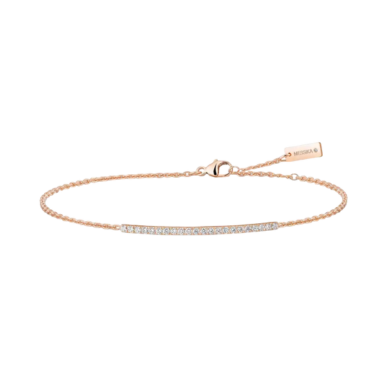 Gatsby Bar Pink Gold Diamond Bracelet
