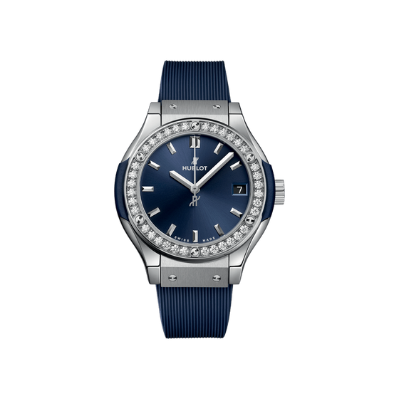 Classic Fusion Titanium Blue Diamonds
