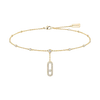 Move Uno Ankle Bracelet Pavé Yellow Gold Diamond Bracelet