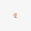 Rose Gold & Brown Diamond Moon Stud Earring