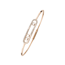  Pink Gold Diamond Bracelet Move Pavé Thin