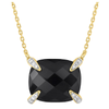 Necklace, Onyx, Diamonds, Yellow Gold