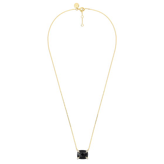 Necklace, Onyx, Diamonds, Yellow Gold