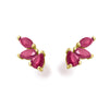 Yellow Gold & Rubies Earrings