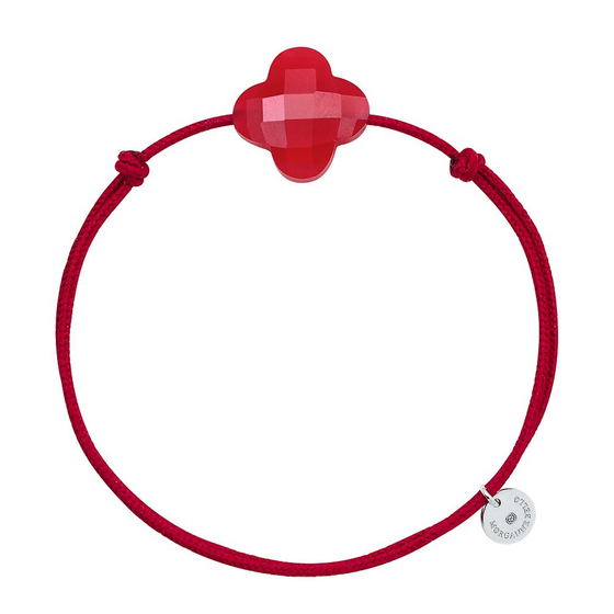 Bracelet, Quartz Rouge, Cordon Rouge