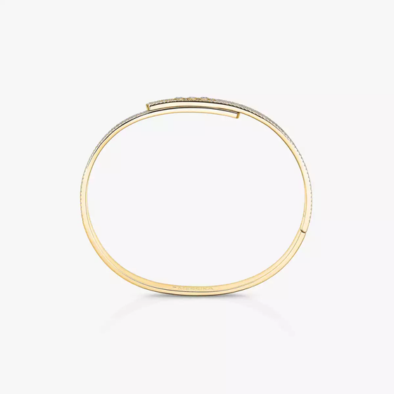 Move Noa SM Pavé Bangle Yellow Gold Diamond Bracelet