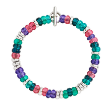  Rondelle Bracelet In Silver & Recycled Plastic