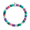 Rondelle Bracelet In Silver & Recycled Plastic