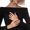 Move Romane half pavé ring, large model