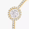 Joy brilliant-cut solitaire ring, small model Joy diamond ring in yellow gold