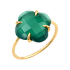 Ring, Green Agate, Yellow Gold