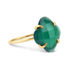 Green Agate Yellow Gold Victoria Ring