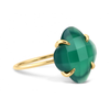 Bague, Agate Verte, Or Jaune